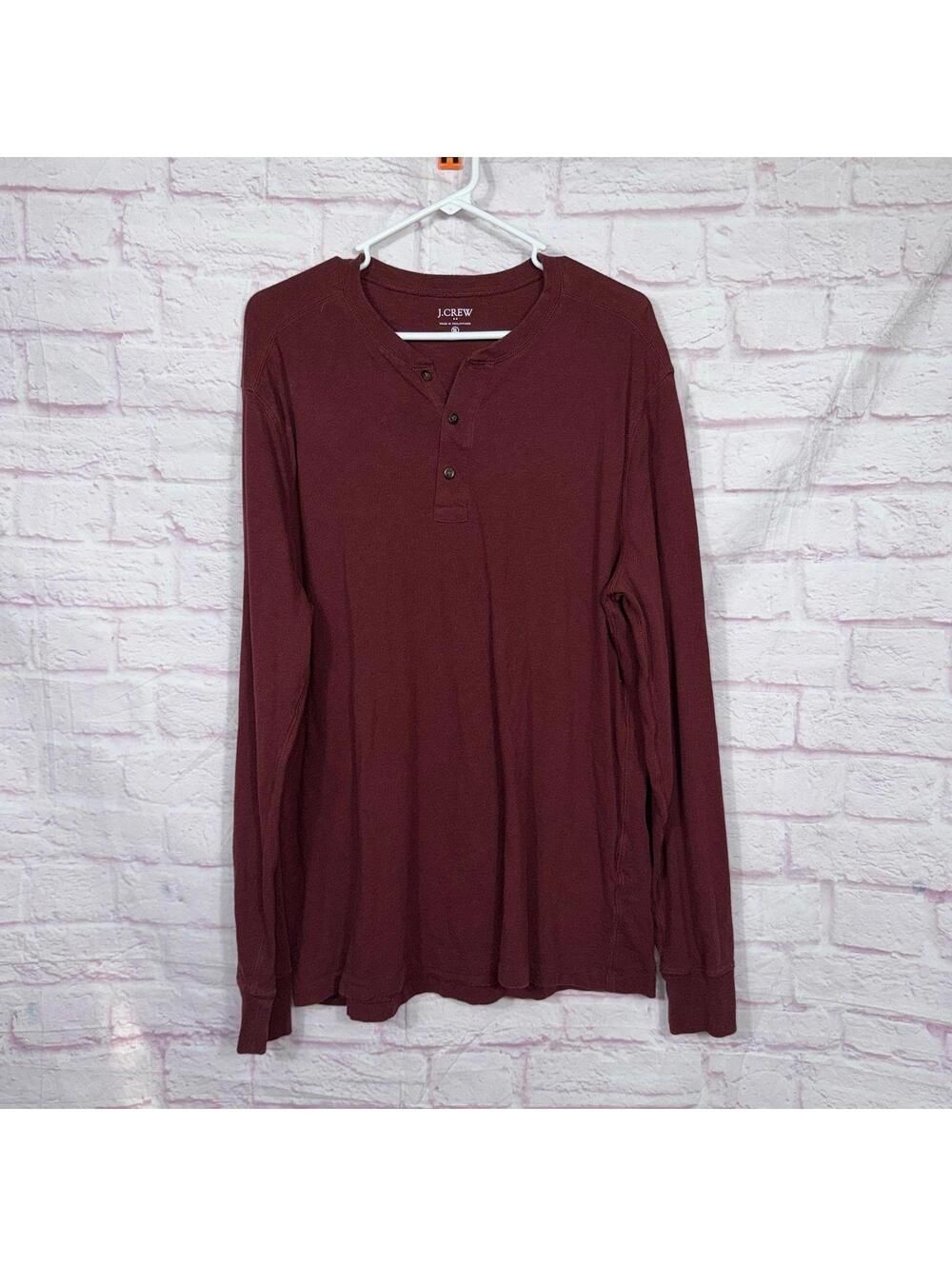 J.Crew XL Men's Long Sleeve Henley Shirt